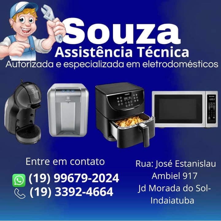 SOUZA  ASSISTENCIA TECNICA  ( EM INDAIATUBA , NA RUA ESTANISLAU AMBIÉL 917 NA MORADA DO SOL)